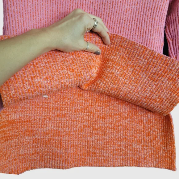 3.1 PHILLIP LIM Double Face Crossbody Sweater Top Pink - Picture 10 of 14